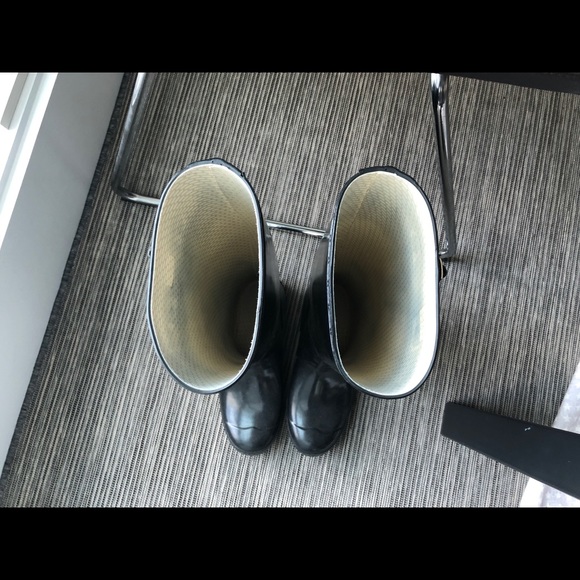 (With sock) Hunter high gloss women size 8 black - Picture 3 of 8